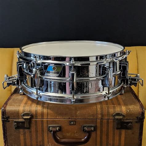 Ludwig No 410 Super Sensitive 5x14 Aluminum Snare Drum With Reverb
