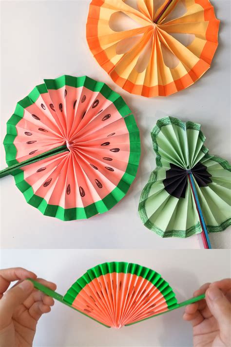 Paper Craft For Kids Easy Fan Origami Preschool Crafts Idea Easy