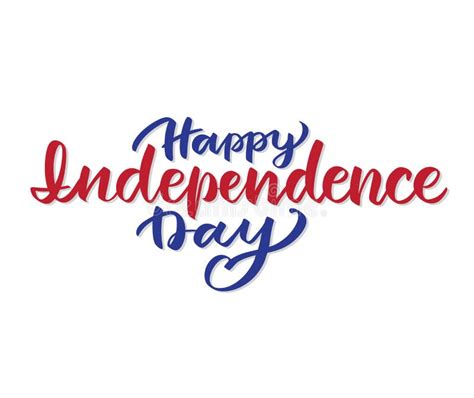 Happy Independence Day Vector Typography Calligraphy Lettering
