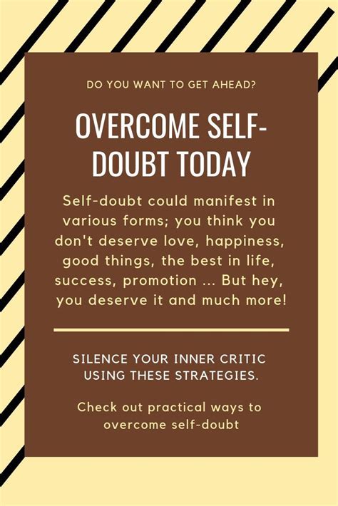 Overcoming Self Doubt Silencing The Inner Critic Inner Critic