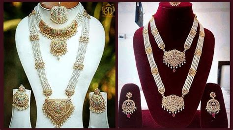 Bridal Jewelry Collection Stylish Pearl Necklaces Designs Youtube