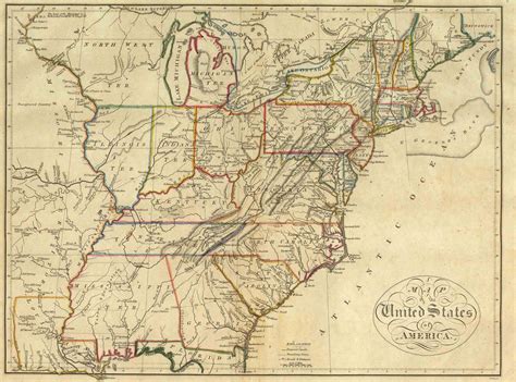 13 Colonies Map Territories 1795 Map Wall Mural Genealogy Map History