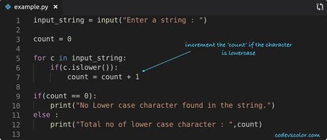 Find The Total Number Of Lowercase Characters In A String Using Python CodeVsColor