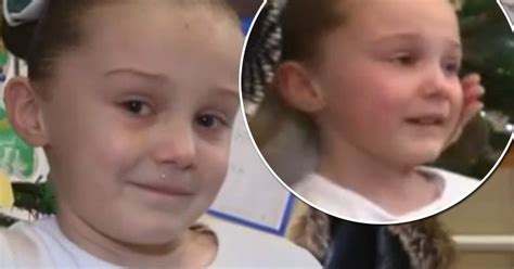 watch adorable moment inspiring six year old girl bursts into tears after being surprised on tv