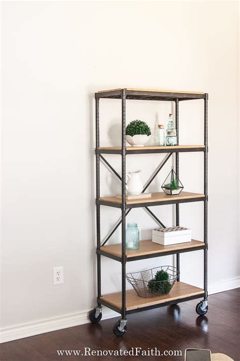 Diy Industrial Shelves Wire Shelving Hack 22 Of 34 Renovated Faith
