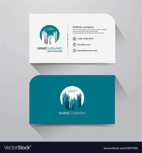 Find & download free graphic resources for name card design. Business name card with modern flat design Vector Image