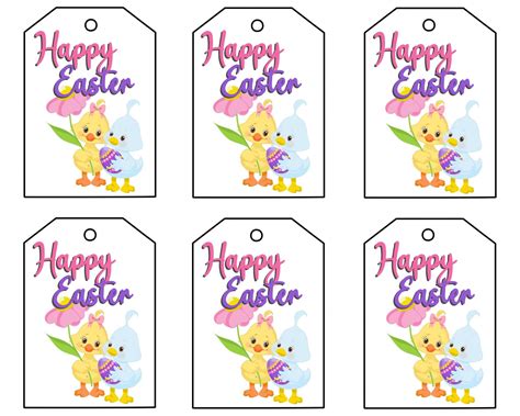 Happy Easter Tags Free Printable