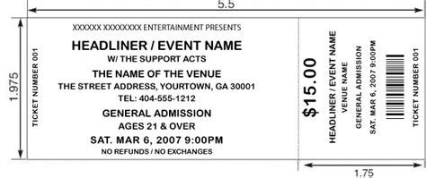 Blank Tickets Design And Print Your Own Tickets Using Our Blank Ticket