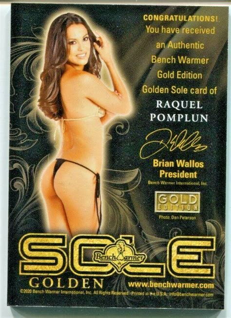 Raquel Pomplun Benchwarmer Gold Edition Golden Sole Foot Card Pink
