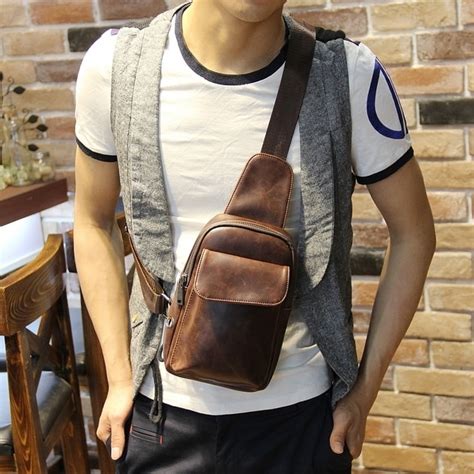 New Fashion Design Vintage Chest Pack Men Mini Messenger Bags Shoulder Cross Body Bags Small