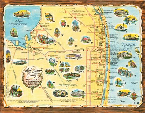 Palm Beach County Tropical Floridas First Resort Curtis Wright Maps
