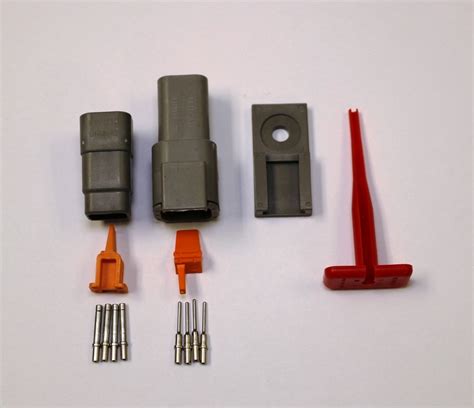 Deutsch Dtm 4 Pin Connector Kit 20 Ga Solid Contacts Ebay