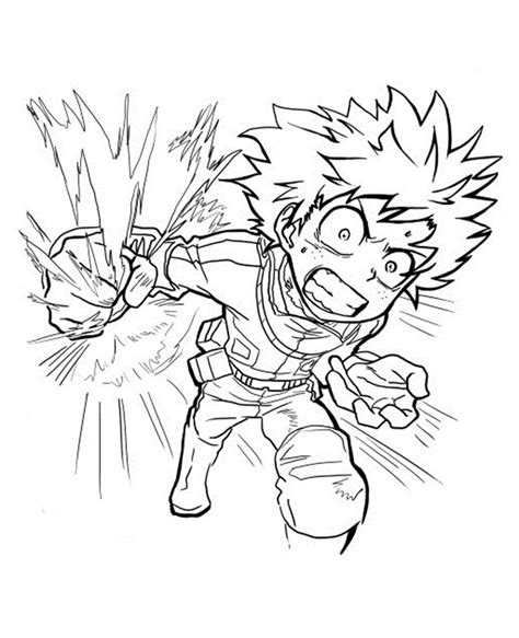 The Best Deku Chibi My Hero Academia Coloring Pages