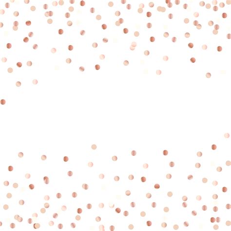 Abstract Rose Gold Glitter Background With Polka Dot Confetti Vector