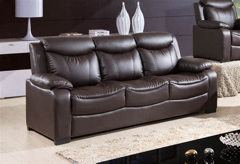 For a monochromatic palette consider various shades of cream beige tan caramel or mocha. 5506 Contemporary Dark Brown Bonded Leather Sofa