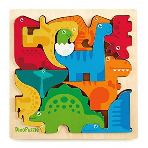 Dinosaur Puzzle 3d Wood Jigsaw For Toddlers And Kids Age 3 11x 11 X