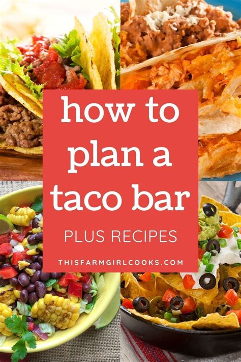 Taco Bar Recipes Mexican Food Recipes Dinner Recipes Cooking Recipes