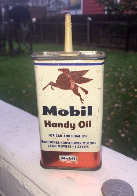 Mobil Pegasus Handy Oil Can 4oz Mobil Oil Can Ebay