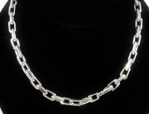 Mens Solid 14k White Gold 20 Curb Style Chain 1116 Grams