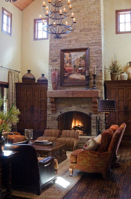 Texas Hill Country Style Traditional Living Room