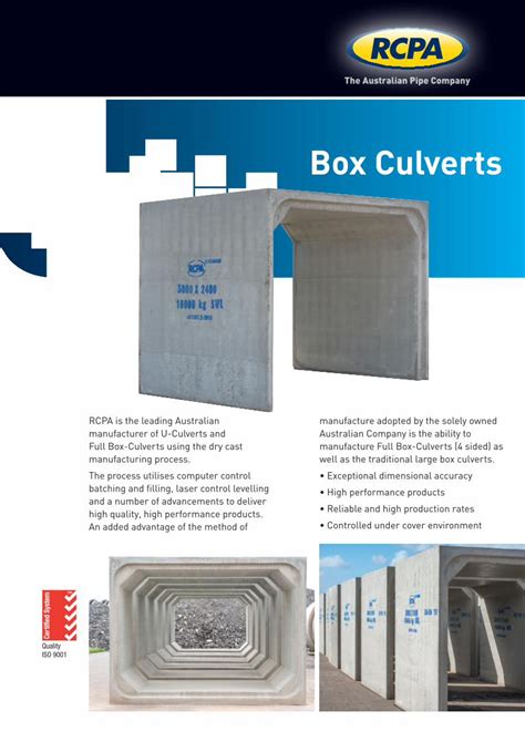 Box Culverts Rcpa Reinforced Concrete Pipes Auwp