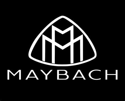 Maybach Marca Logo Coche Símbolo Con Nombre Blanco Diseño Alemán