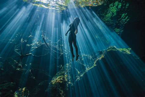 Underwater Photography Cenote Cistalino Tulum Yucatan Mexico