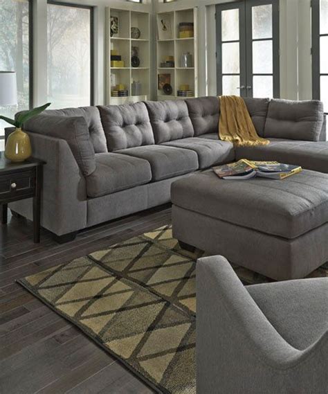 The engineered wood is stable, millable and durable and takes paint well. Ashley Furniture Grey Sectional 4520066,17 | Living room ...
