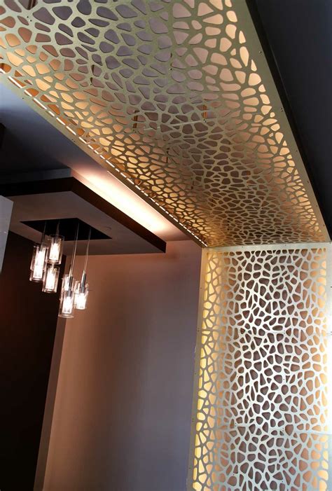 It can make things look very good and it will be lots of fun. CNC screen walls and ceiling. Gold aluminum composite ...