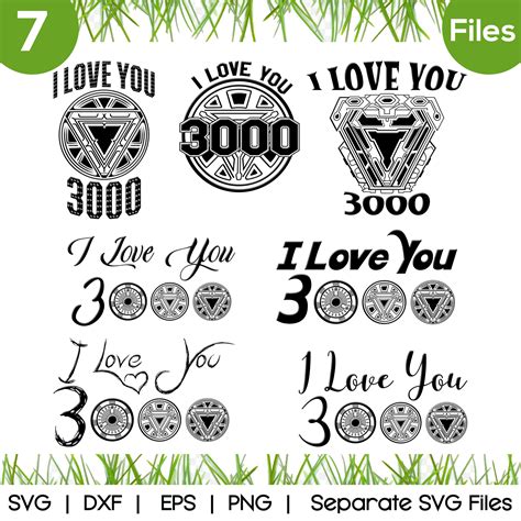 I LOVE YOU 3000 SVG Cut Files - vector svg format