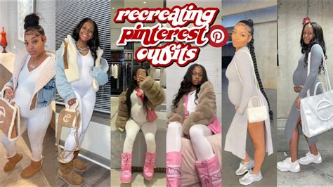Recreating Pinterest Outfits Pregnant Edition Baddie Maternity Outfit Ideas Youtube
