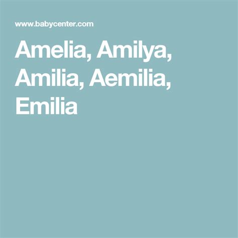 Amelia Girls Name Meaning Origin And Popularity Babycenter