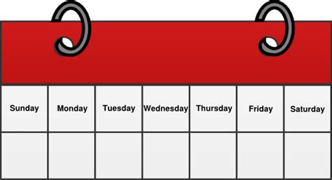 Instant access to your download area, after checkout. week calendar clipart - Clip Art Library