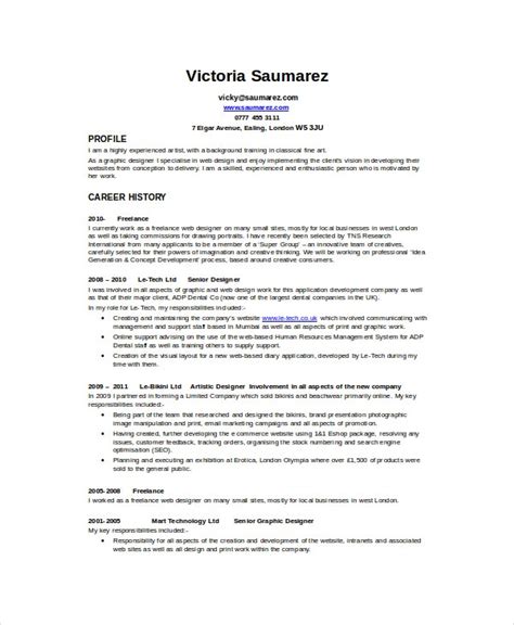 Freelance Resume Template 6 Free Word Pdf Documents Download Free