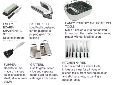Kitchen Utensils Pictures And Names Their Uses Slideshare Wow Blog