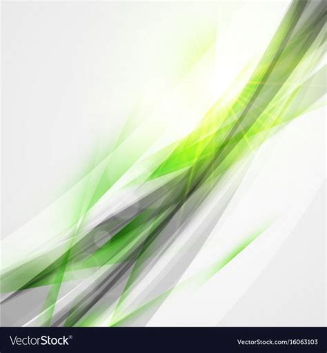 Abstract Green Wave Background For Poster Flyer Vector Image