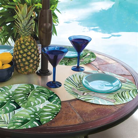 Round Placemat Tropical Foliage Conimar Group