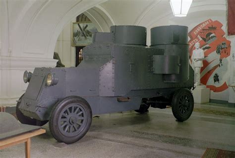 A Russian Austin Armoured Car On Display At The Military Historical