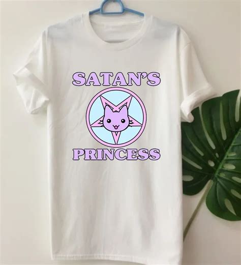 Sunfiz YF Satans Princess Cute Girl Printing T Shirt Women Short Sleeve