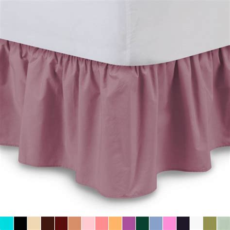 Ruffled Bedskirt Twin Xl Rose 18 Inch Bed Skirt With Platform Wrinkle