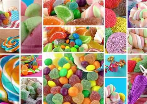 Candy Sweet Lolly Sugary Collage Stock Photo Image Of Closeup