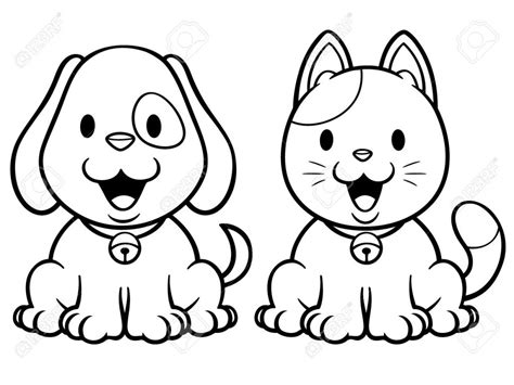 Cat And Dog Coloring Pages To Print At Free