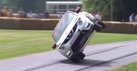 Watch Stunt Driver Set A World Record For Driving Car On Two Wheels