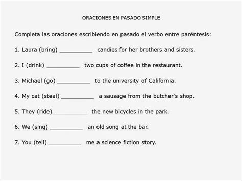 Past Simple Worksheet Pasado Simple Ingles Taller De Vrogue Co