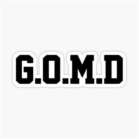 Gomd Get Off My Dick Black Sticker For Sale By Scarammanga Redbubble