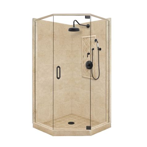 What color options are available within shower stalls & kits? Shop American Bath Factory 86-in H x 32-in W x 36-in L Medium Neo-Angle Corner Shower Kit at ...
