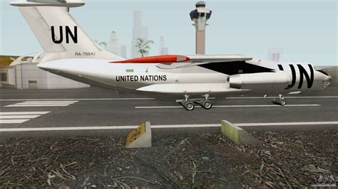 Search aircraft for sale for free! Ilyushin Il-76TD United Nations for GTA San Andreas