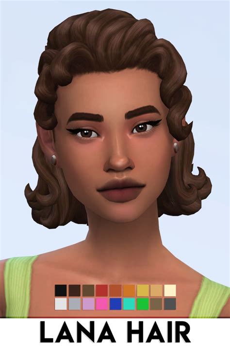Imvikai Lana Hair By Vikai Base Game Mmfinds Sims Sims 4 Sims