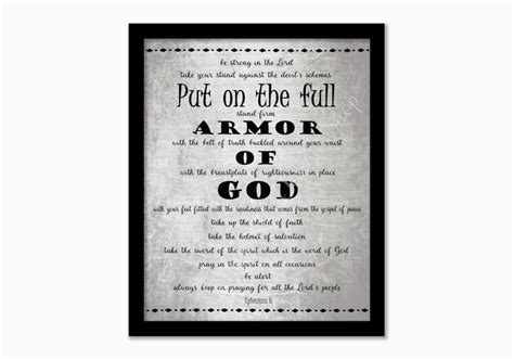 Scripture Print Armor Of God Eph 6 Christian Print Etsy