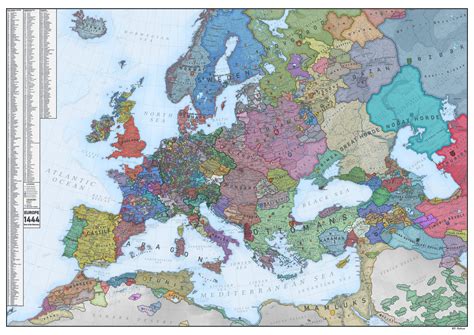Map Europe In 1444 The Sounding Line